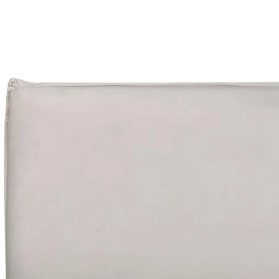 LAVAUR - Bed met opbergruimte - Creme - 180 x 200 cm - Fluweel