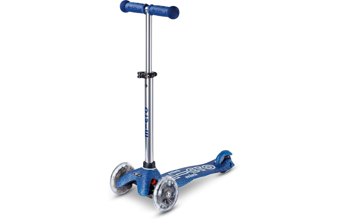 Kickboard Mini Micro Deluxe Galaxy Glitter LED BlauScooter für Kinder