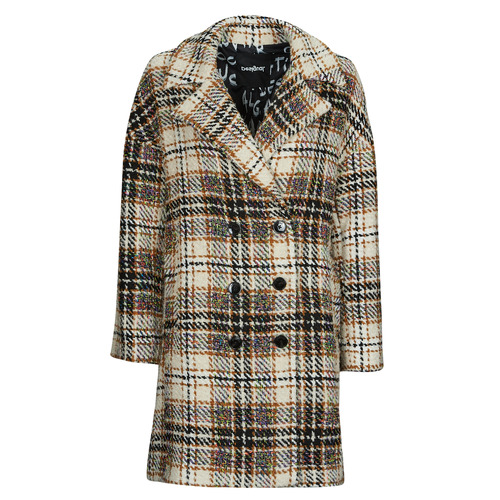 Desigual - COAT DUKE Crudo / Gris / Mostaza