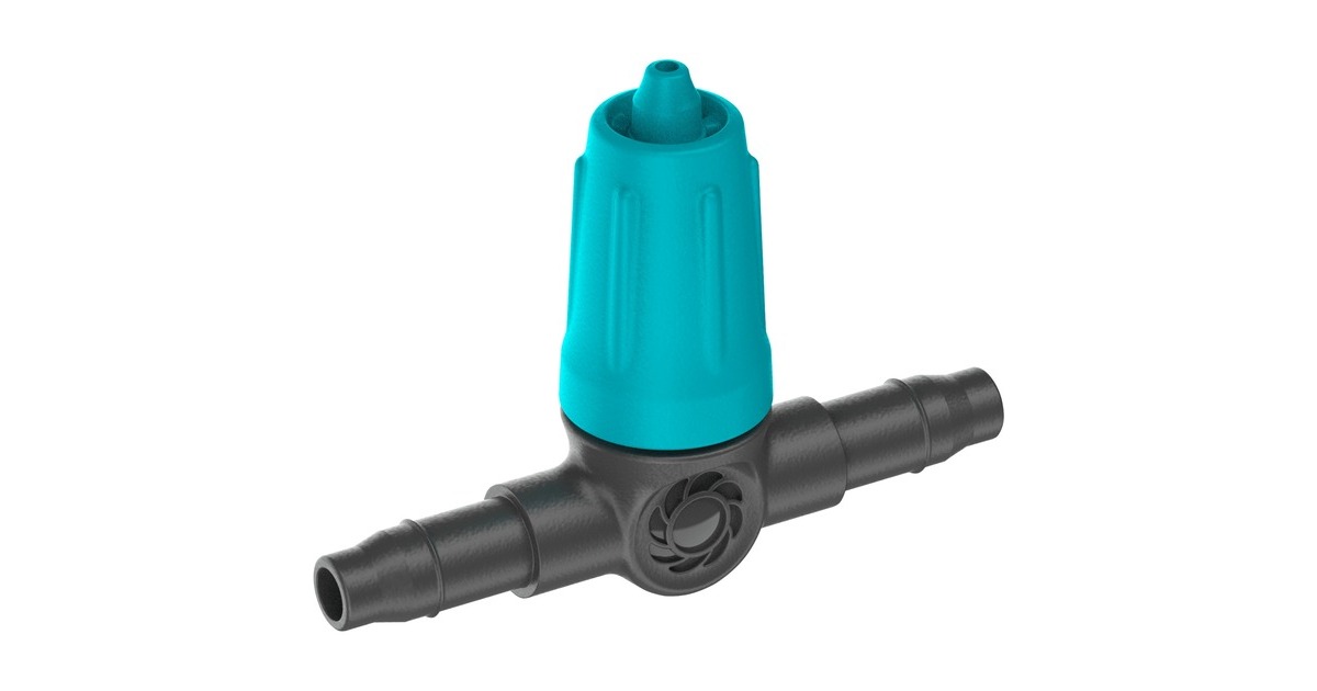 GARDENAMicro-Drip-System Verstelbare Seriedruppelaar 0–15 l/u druppelaar  (Zwart/turquoise)