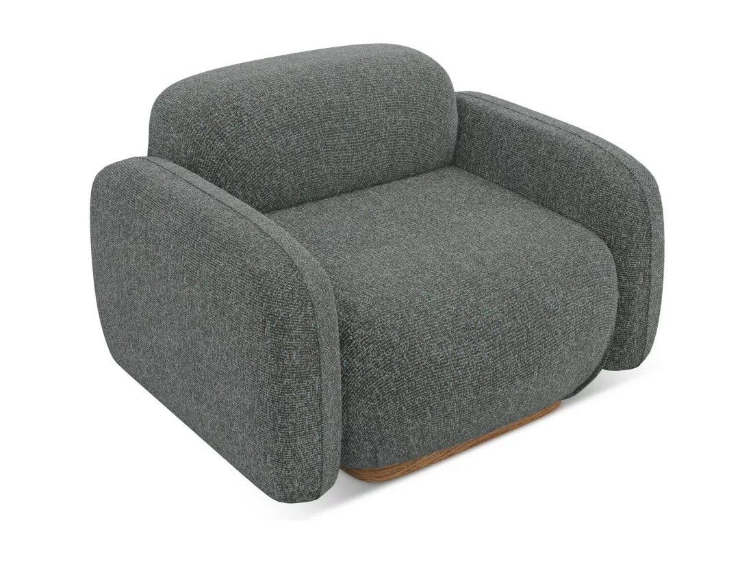 Fauteuil en tissu texturé - acier - AILANI