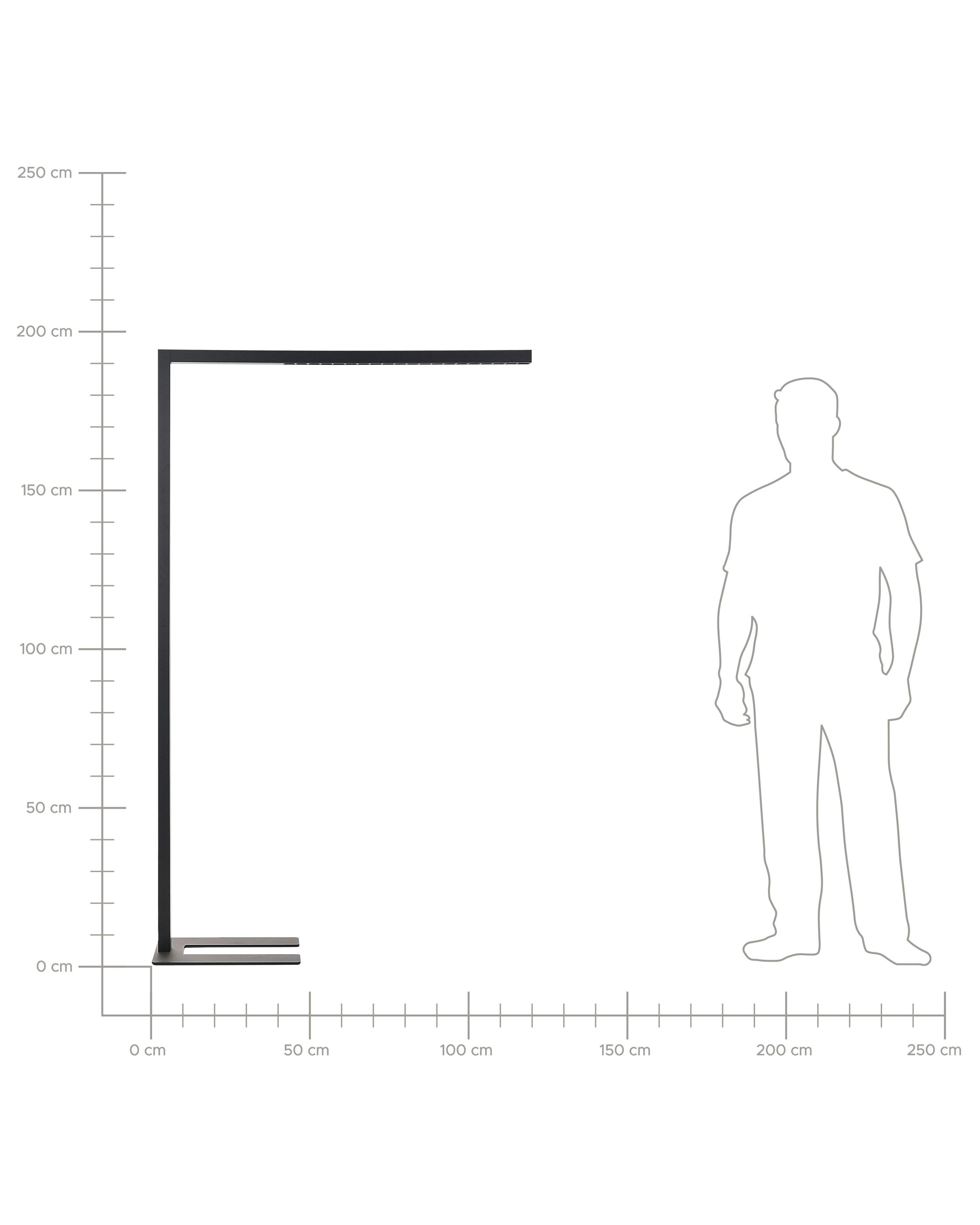 LED staande lamp MENSA met bewegingssensor Metaal Zwart