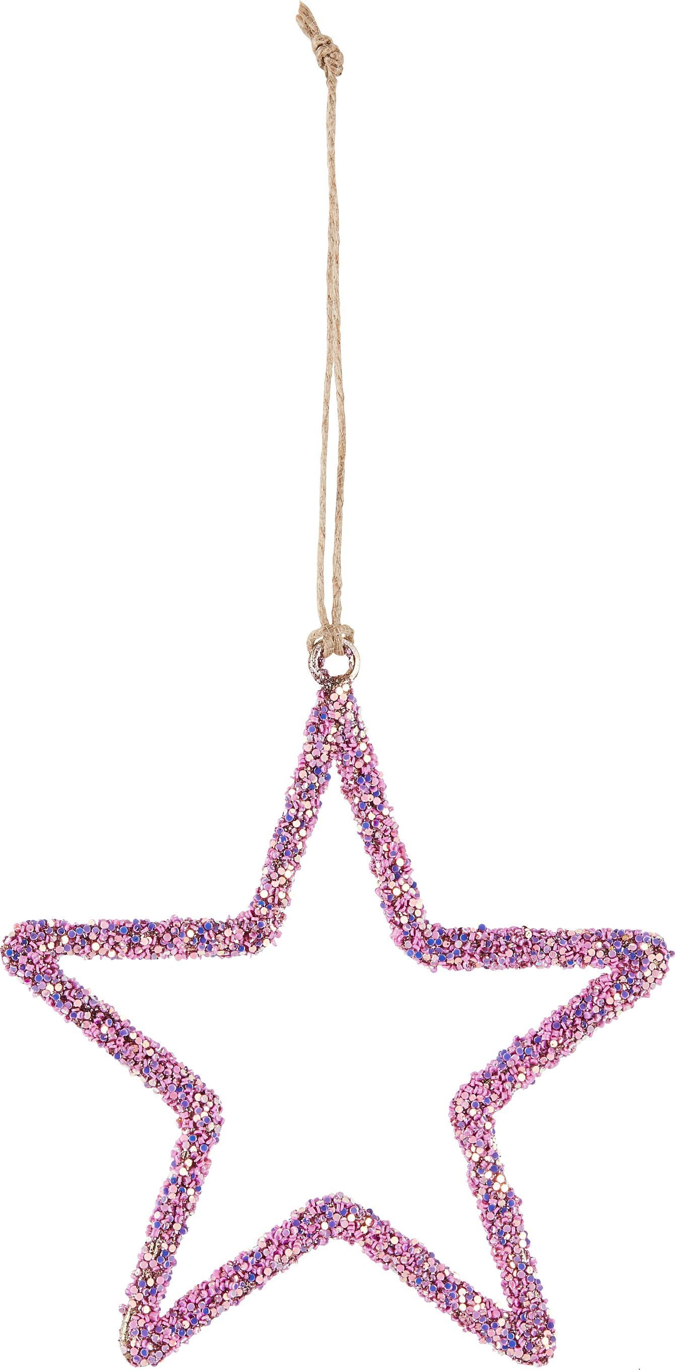 ELEA Glitter Hänger - Rosa / D: 11.0 cm