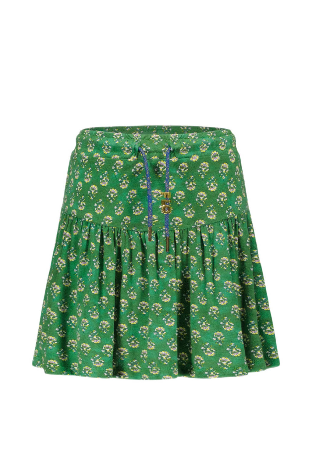 Like Flo rok met all over print en plooien groen