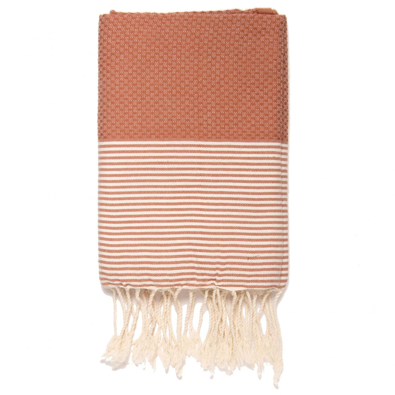 Febronie Fouta Nid d'Abeille Ibiza terracotta - 100x200 cm