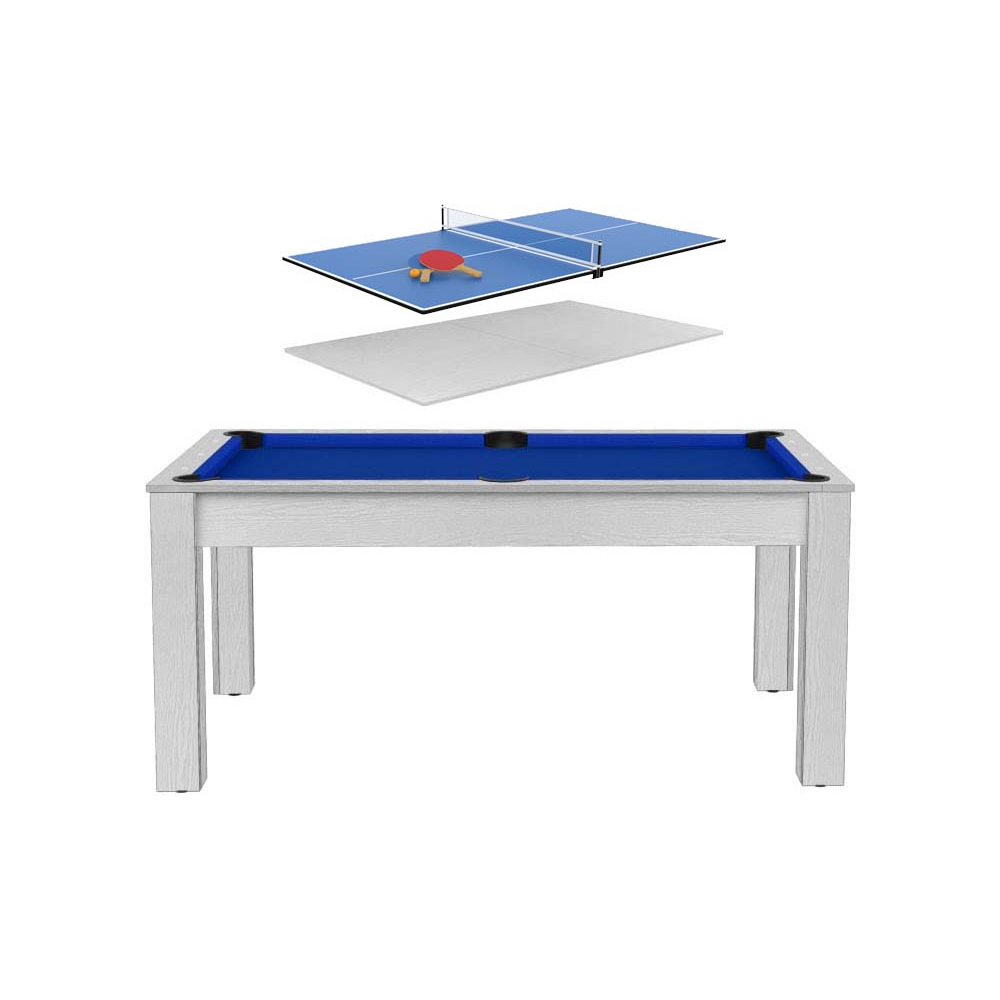 Billard convertible table 6 personnes texas + plateau 2 en 1 dinatoire et ping p