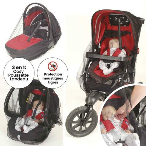 Moustiquaire universelle zippée 3 en 1 - Noir - TROIS KILOS SEPT
