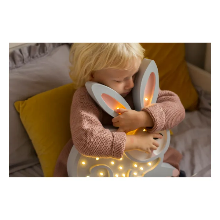 Little Lights Lampe à poser Lapin | Gris clair