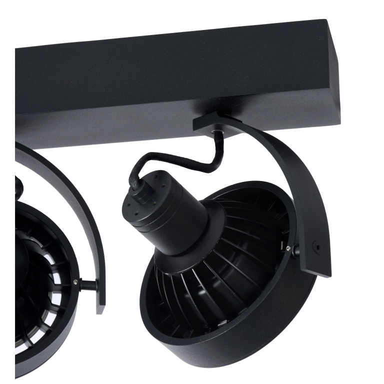Lucide Dorian 2 spot LED dim to warm zwart