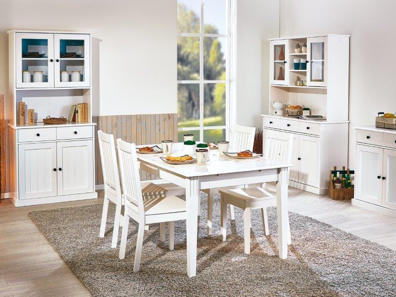 Buffet WESTERLAND 56.1 - weiß - Massivholz - 191 cm