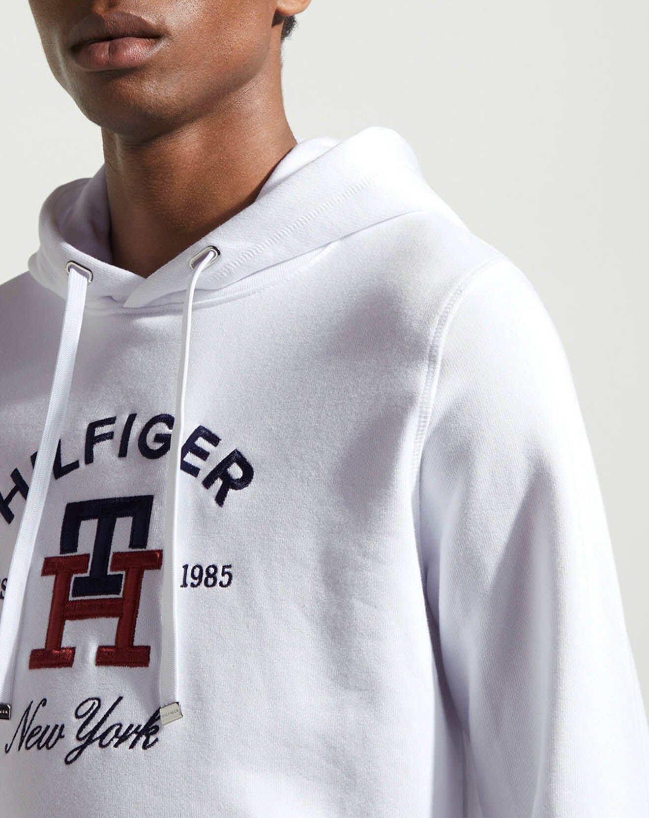 Tommy Hilfiger Sweat à capuche Monogram blanc