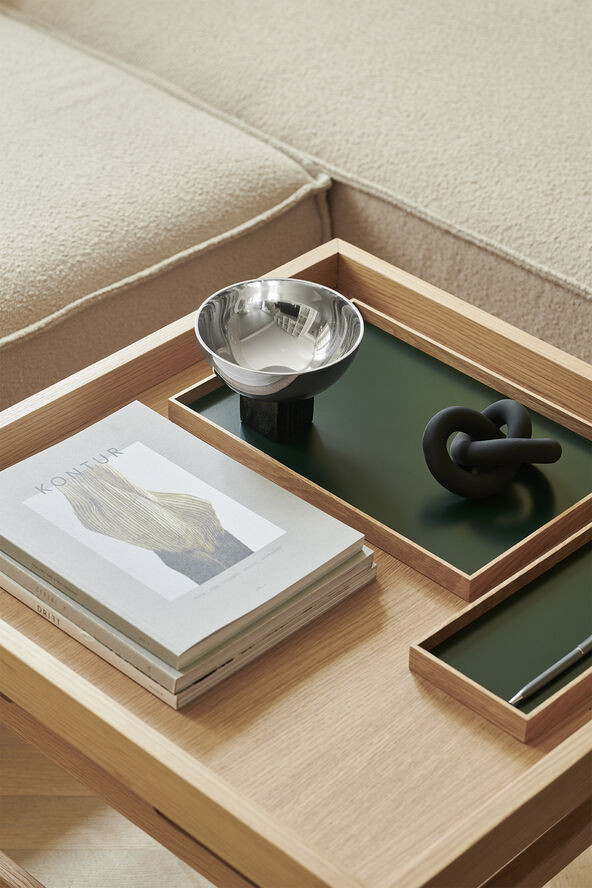 GEJST Frame tray small oak/green Lysebrun