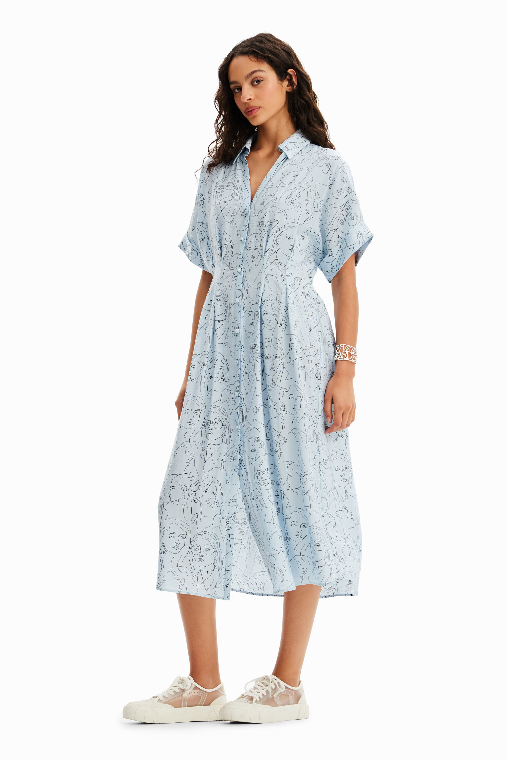 Robe chemise visages