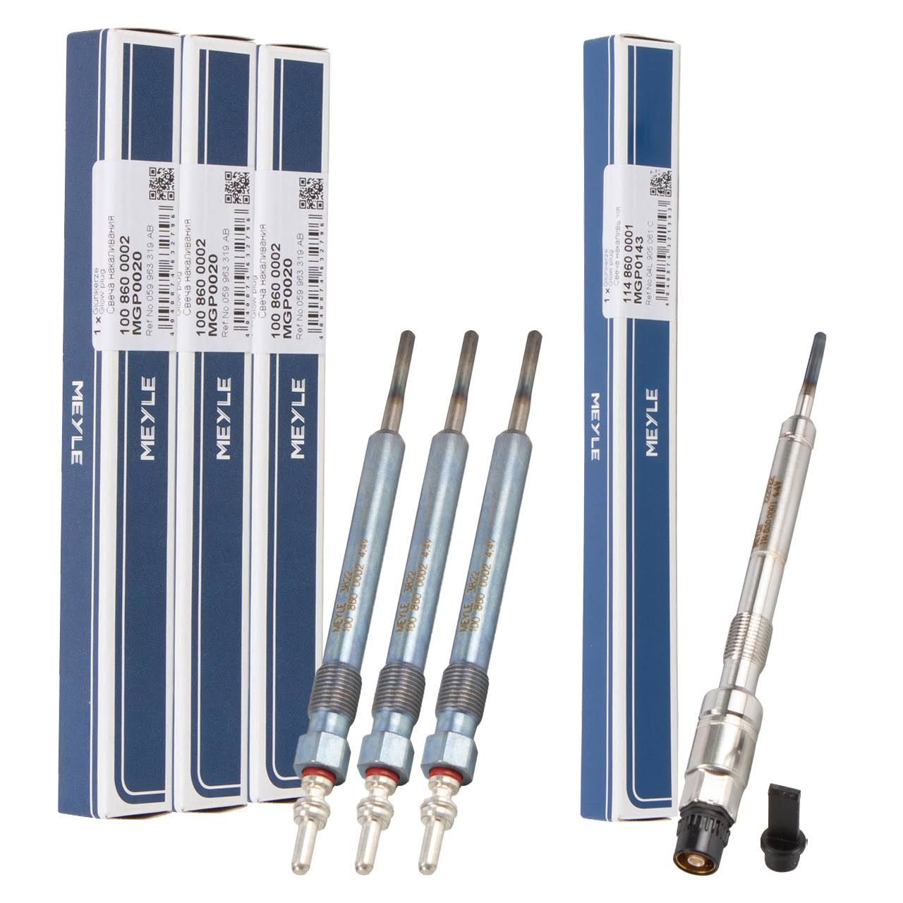 4x Meyle Glühkerze + Drucksensor Set für VW Golf 8 Passat B8 Tiguan T6 A4 B9 A6 C8 2.0 TDI