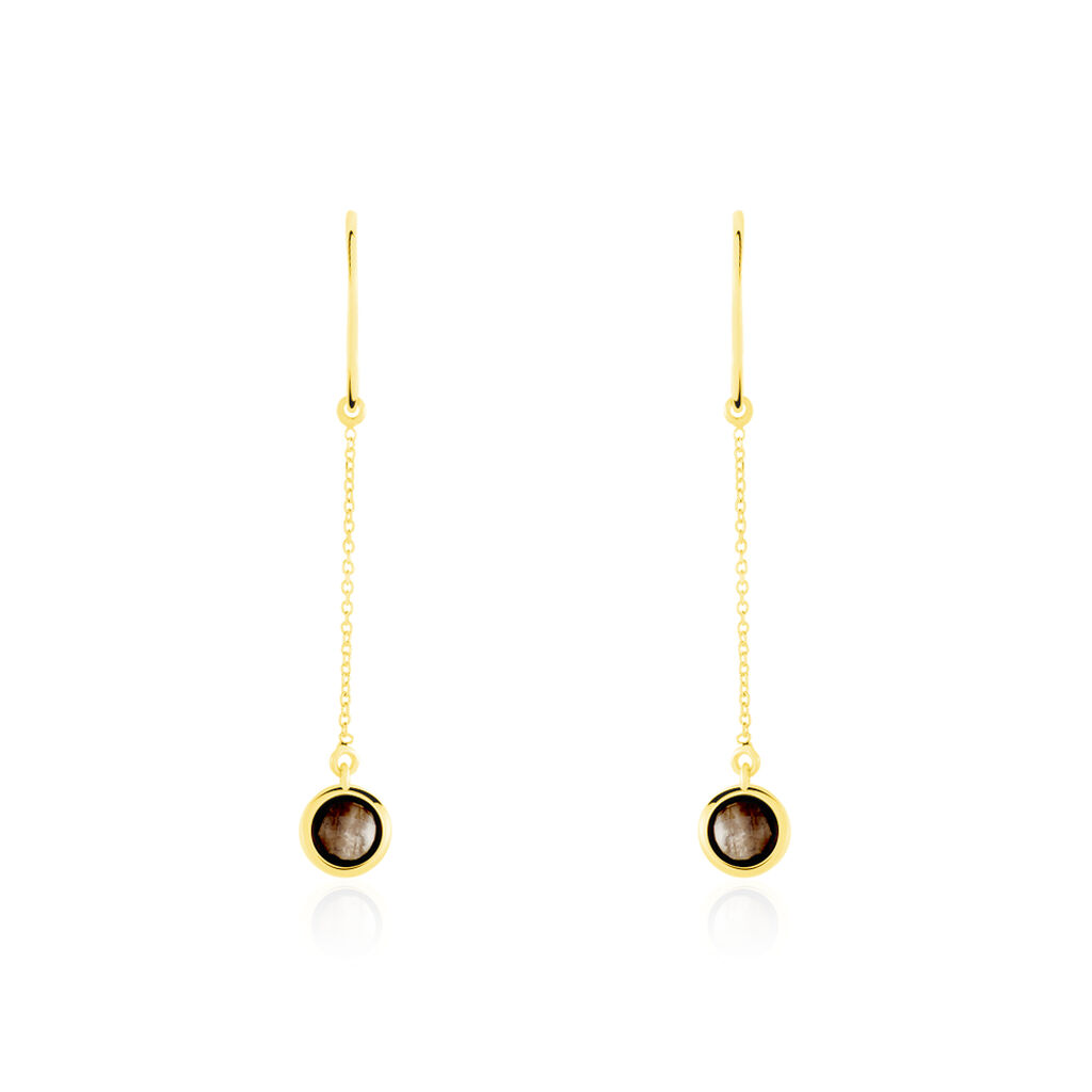 Boucles D'oreilles Pendantes Arenale Or Jaune Quartz