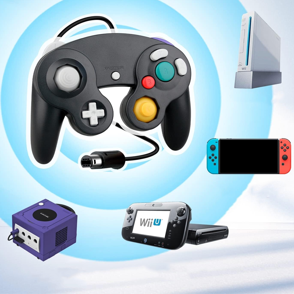 Nintendo GameCube NGC Gamepad Gaming Controller - Schwarz