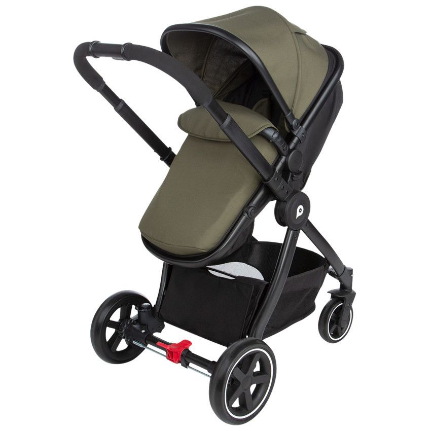 Poussette duo Théa 2 en 1 kaki/noir - Ecru
