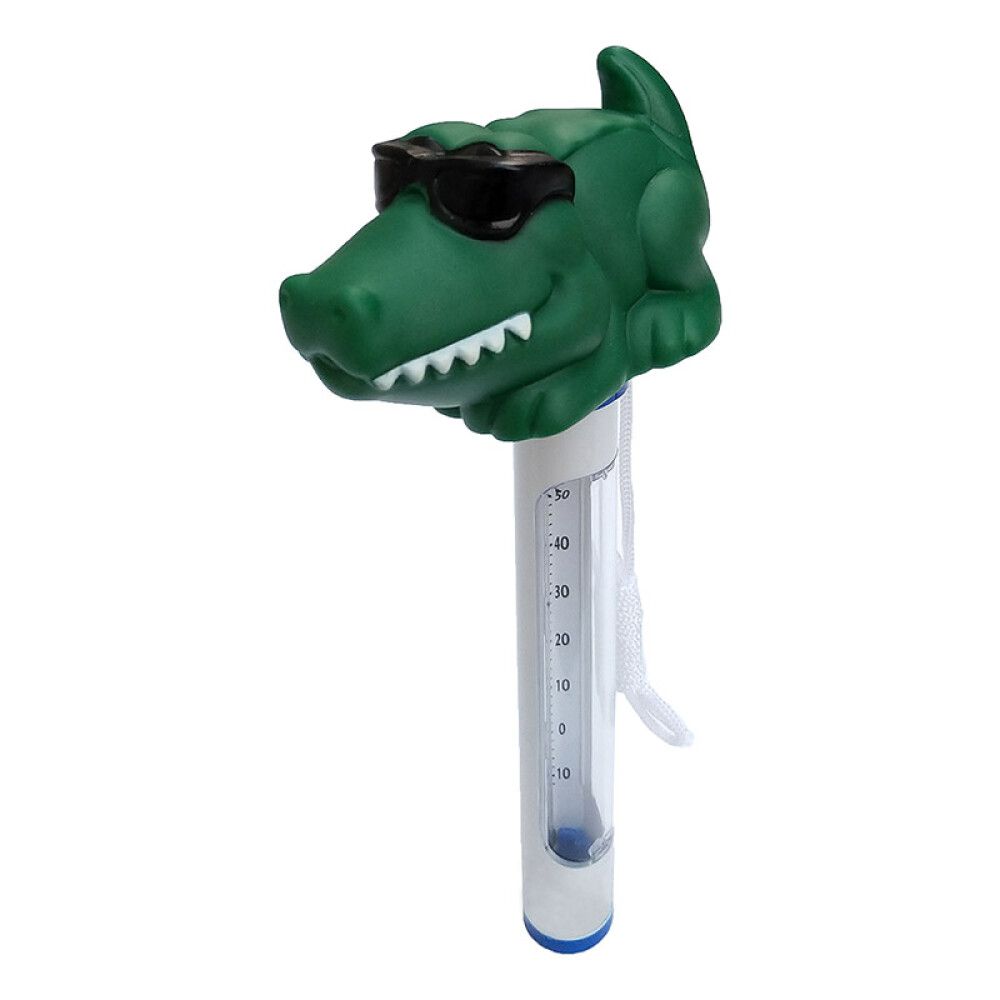 BASSENGTERMOMETER KROKODILLE 24CM GRØNN