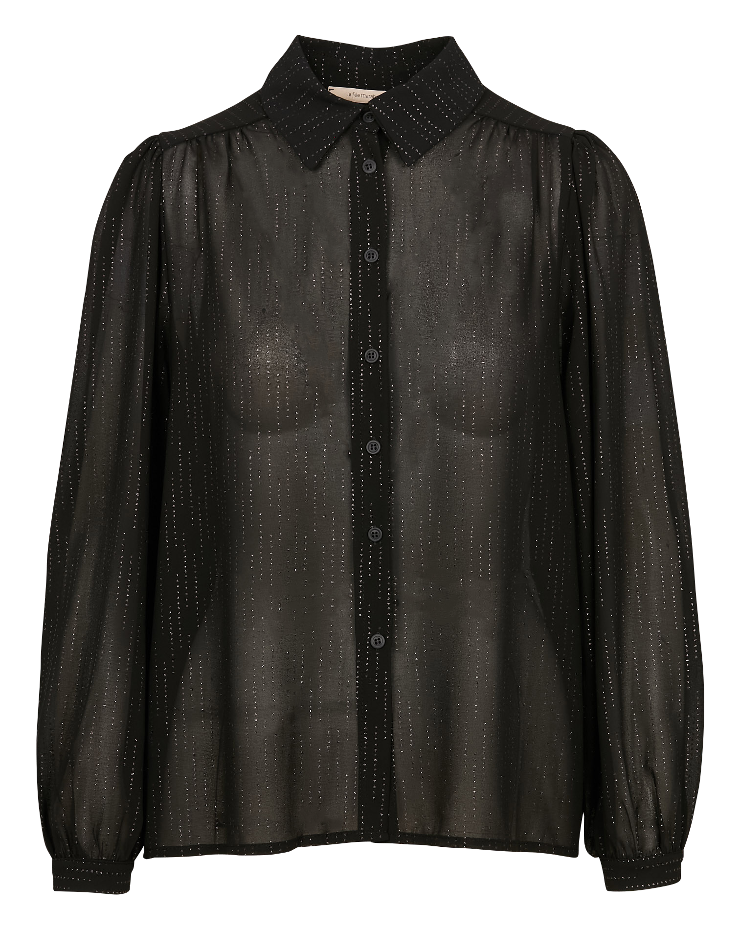 Chemise ample à strass | Noir