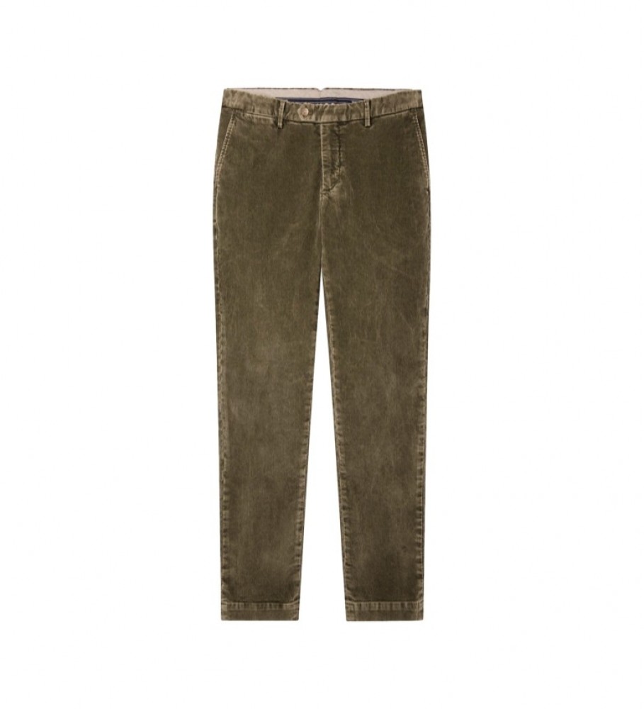 Calças chino de veludo cotelê Hackett, verdes