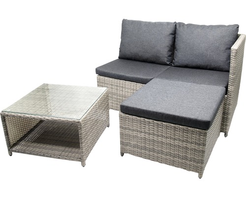 Bellavista Lounge Amalfi balkonset bestaande uit: bank, kruk, tafel, grijs