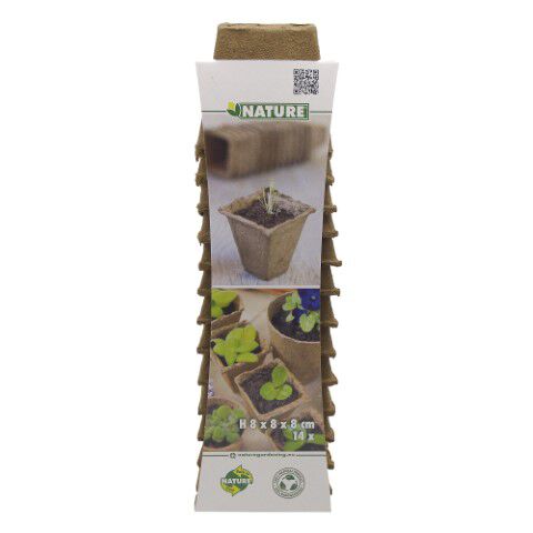 Nature - Turfpotjes - 14 Stuks - 28x8x28 cm