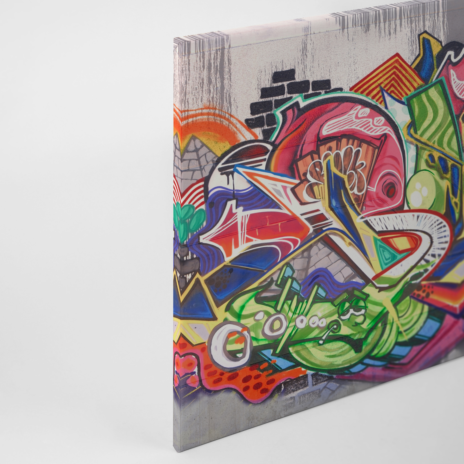 Leinwandbild GRAFITTI - bunt - 90x60 cm