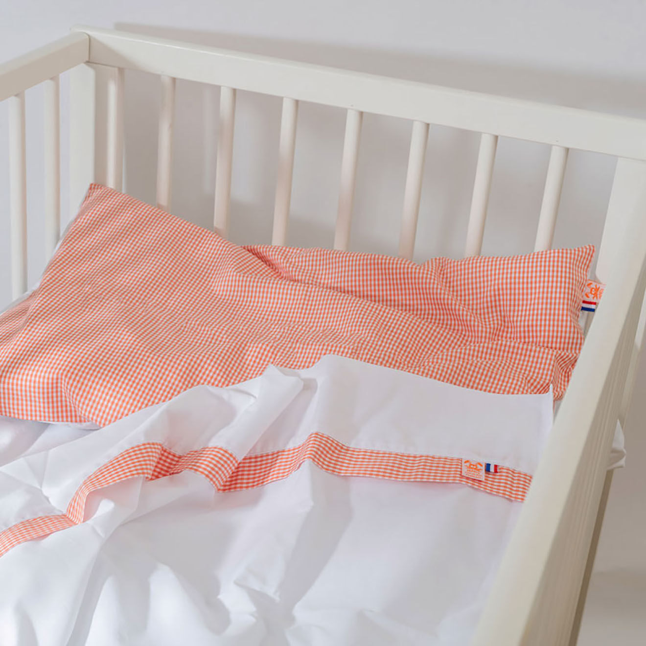 Papate Drap Plat en Coton Bio blanc - 80x110 cm