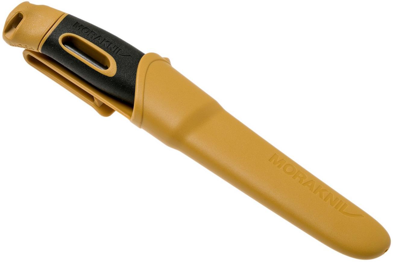 Morakniv Companion Spark 13573 Yellow, bushcraftmes met firesteel