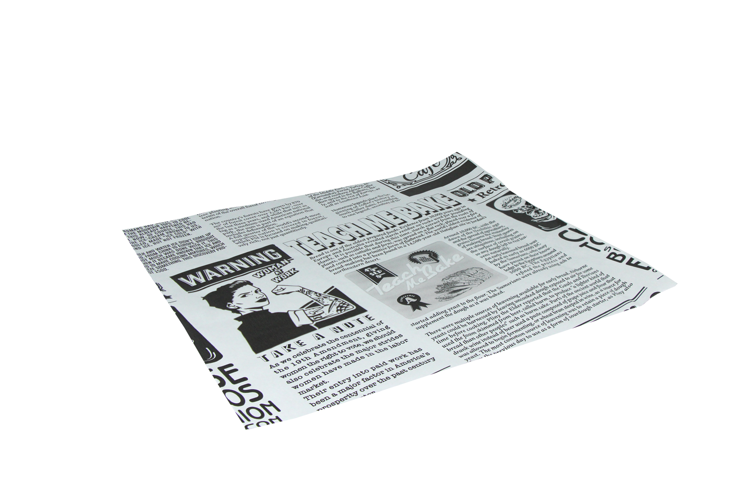 Vetvrij papier 33x30cm FSC® krant wit