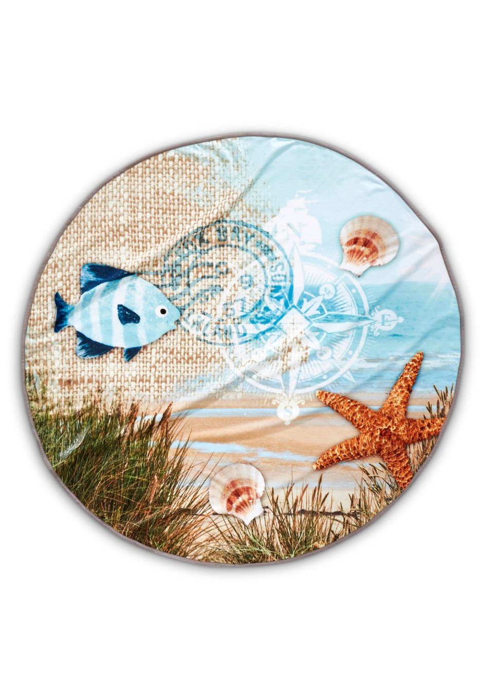 Drap de plage imprimé marin
