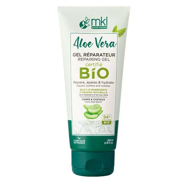 Gel Reparador Corporal e Capilar Orgânico de Aloe Vera MKL Green Nature 200ml