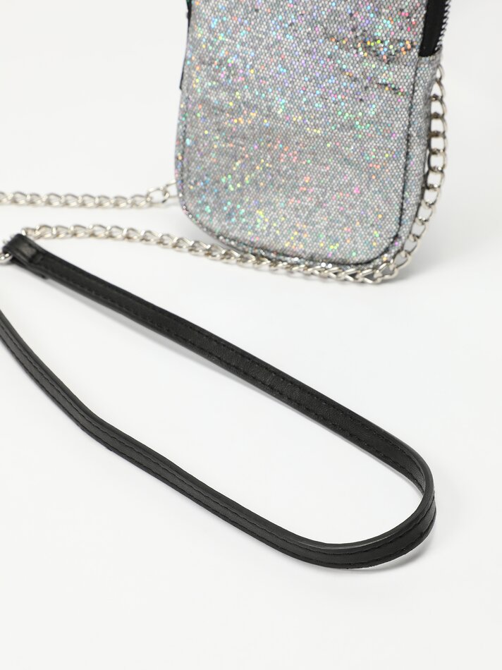 Capa de celular com glitter - Prata