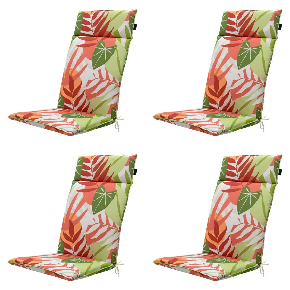 Madison - Tuinstoelkussen Hoge Rug Iven terra - Ca. 120x50 cm - Set van 4