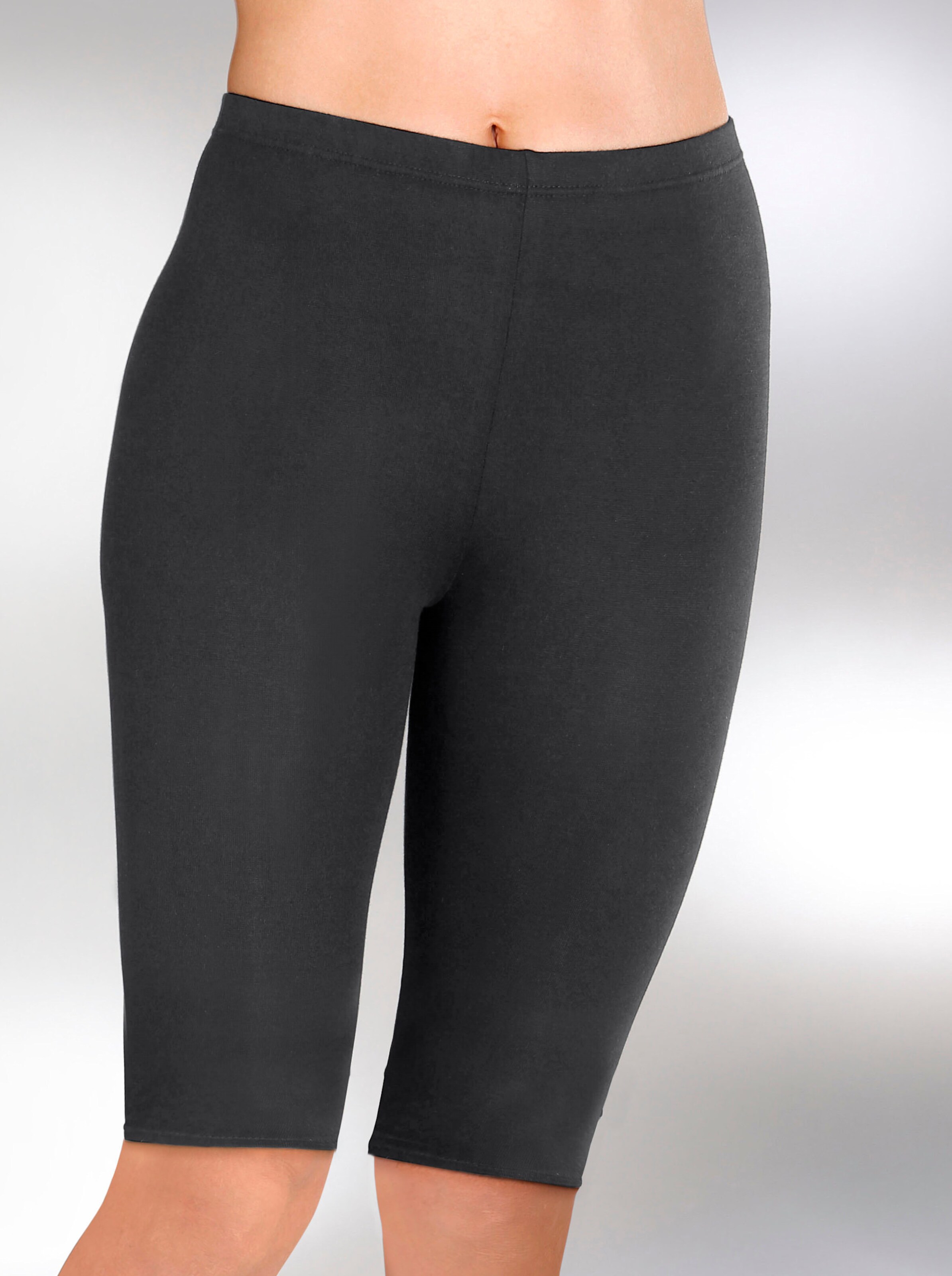 wäschepur Capri-Hose in schwarz + anthrazit