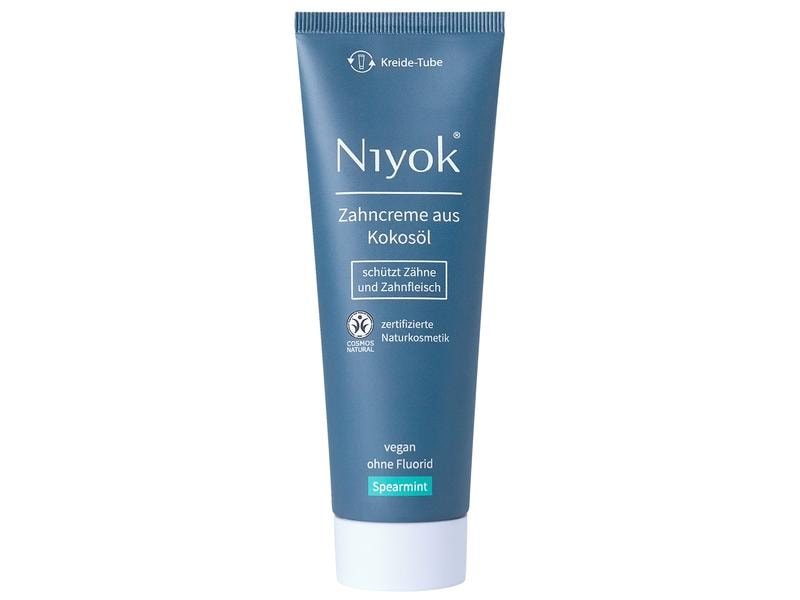Niyok Zahncreme Kokosöl Spearmint 75 ml Zahnpasta auf Bio-Kokosöl Basis mit Xylit