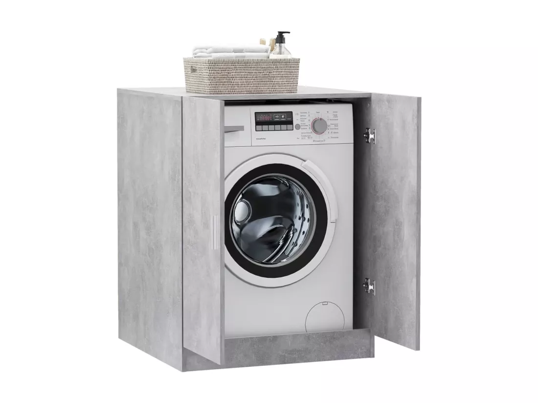 Meuble pour machine à laver Gris béton