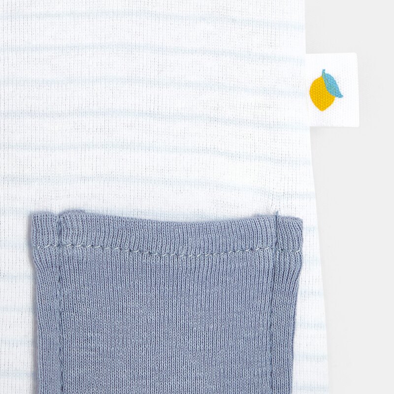 Combishort bébé garçon en coton bio turquoise Absorba Turquoise