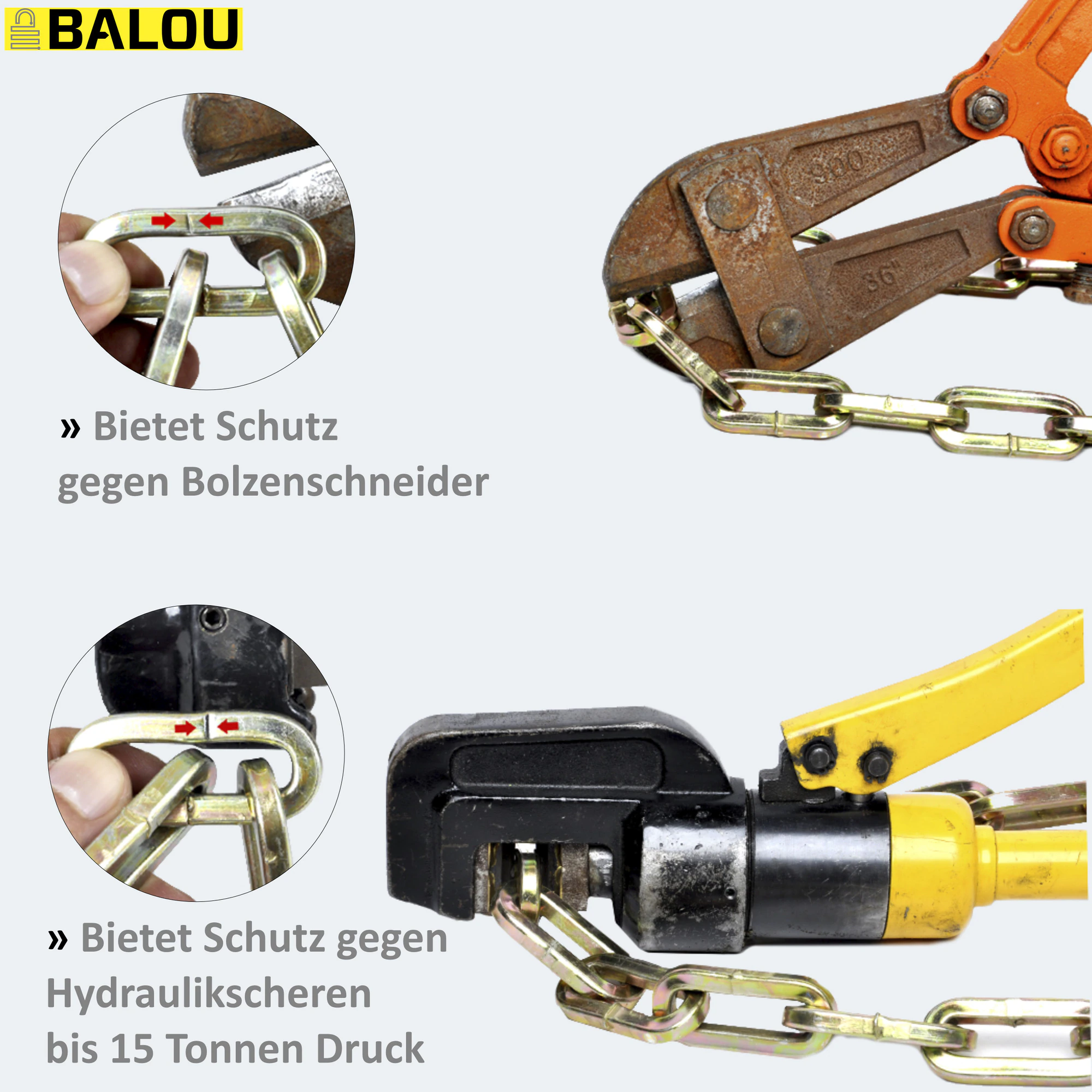 BALOU Fahrrad Kettenschloss ET555