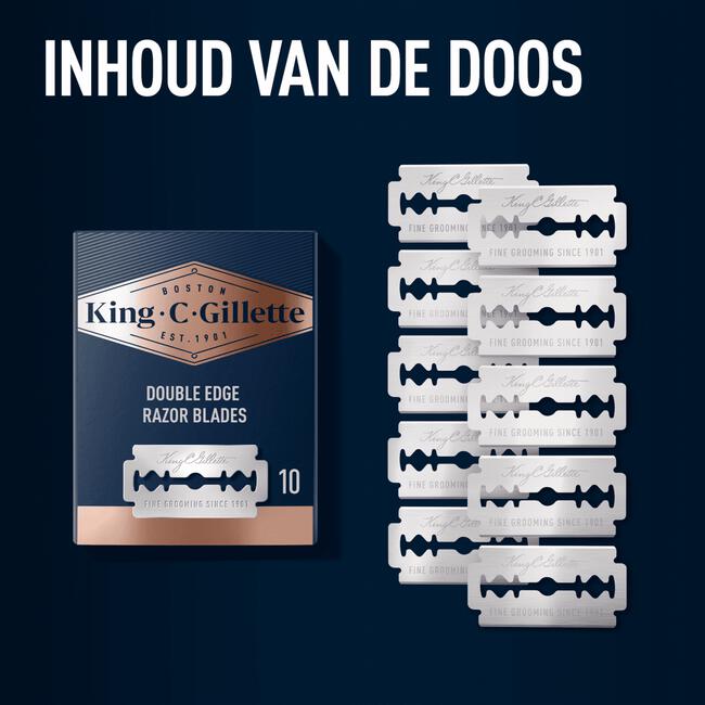 King C. Gillette Double Edge Razor Navulmesjes 10 Stuks