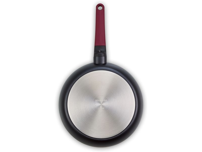 Brabantia Bratpfanne Tasty  28 cm, Schwarz/Aubergine Red Pfanne zum Braten mit Antihaftbeschichtung