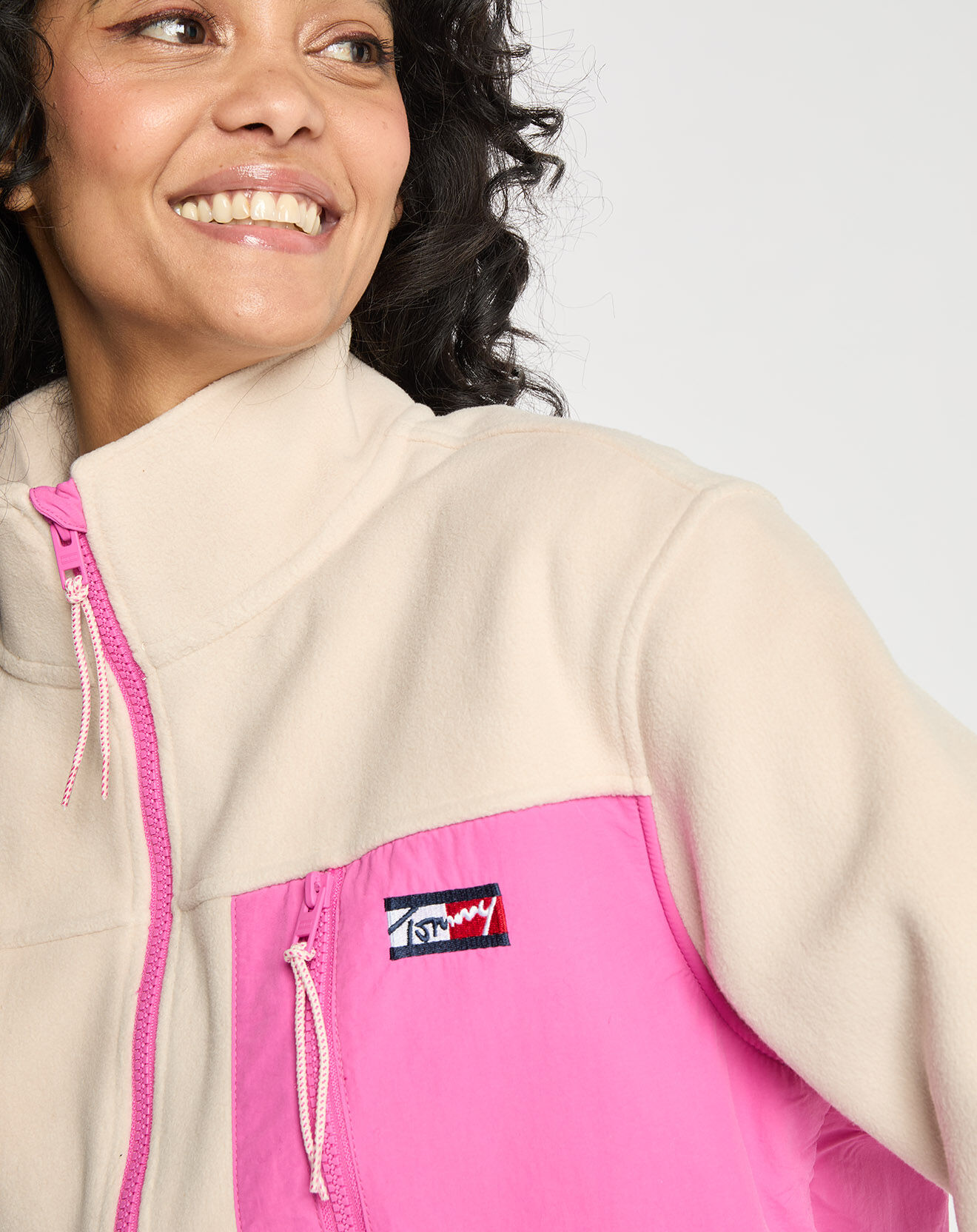 Tommy Jeans Veste Polaire beige/rose