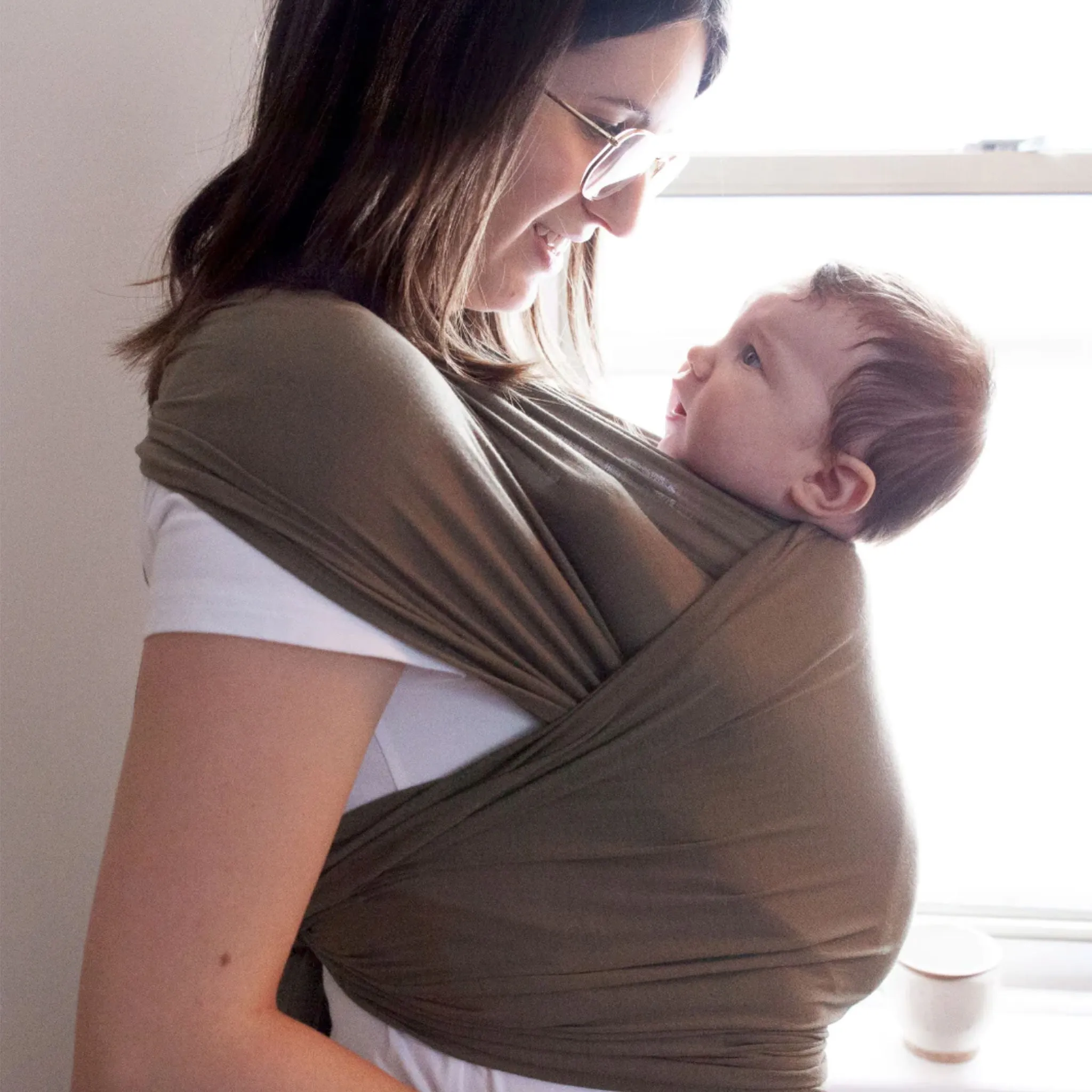 Maman Kangourou Écharpe MK Baby 2-en-1 Bambou - Sauge