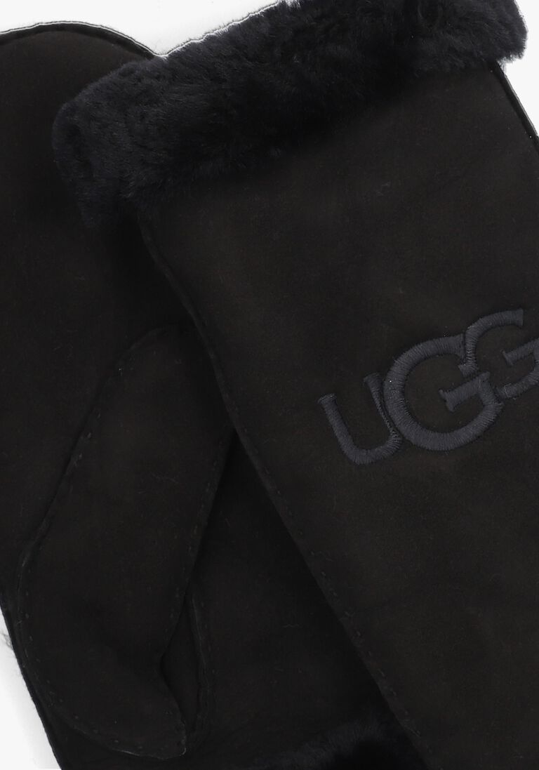 zwarte ugg handschoenen shearling ugg embroider mitten