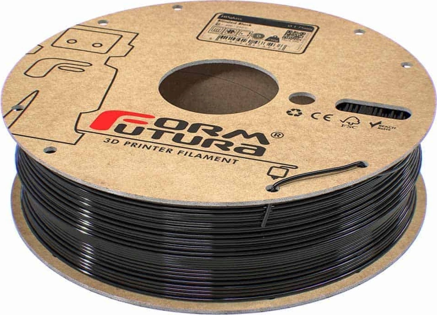 FormFutura  HDglass™ Blinded Black, 1,75 mm / 750 g    Einzigartiges PETG für undurchsichtige Modelle mit hoher Festigkeit