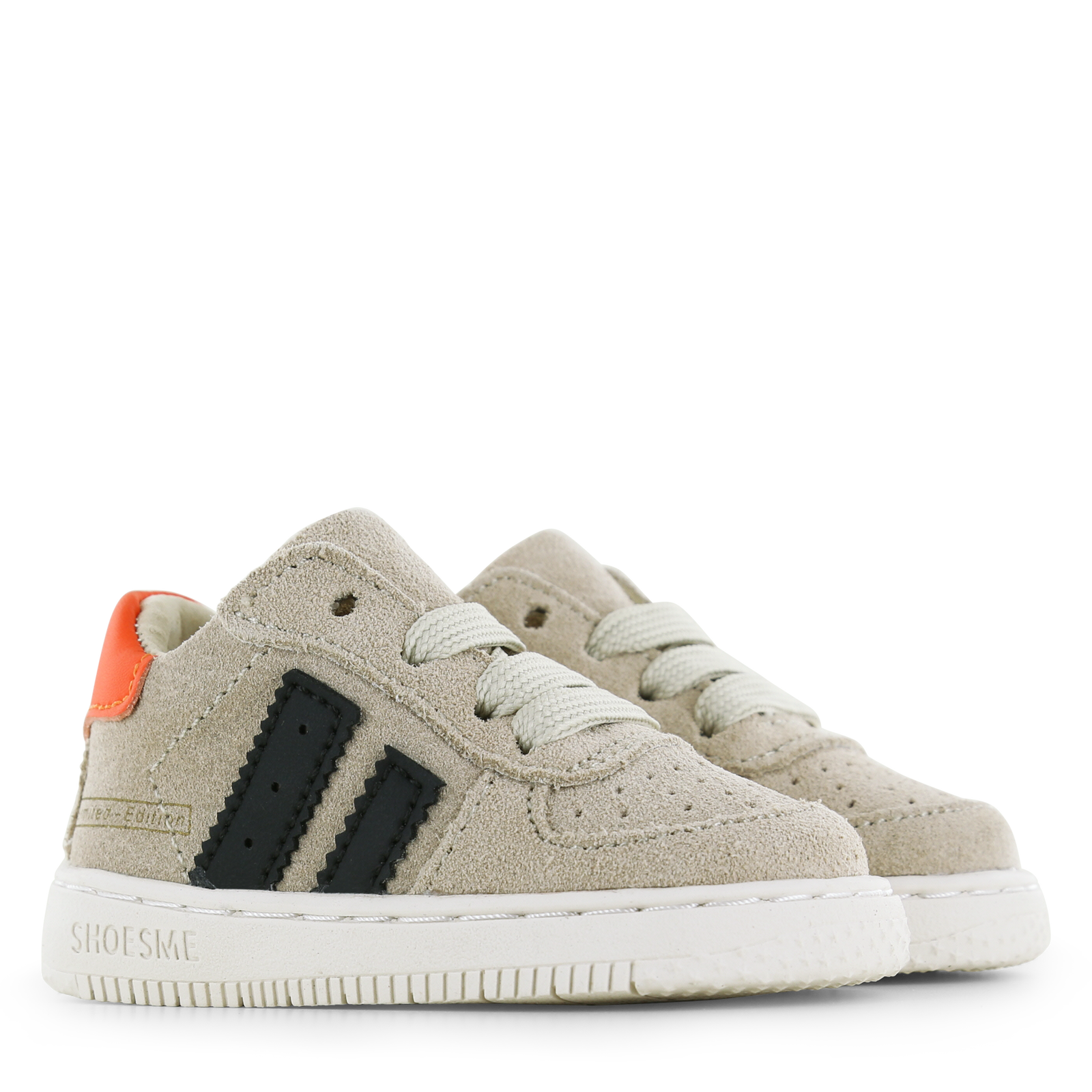 Shoesme beige sneakertje Microfiber leer, Suède | Jongens schoenen