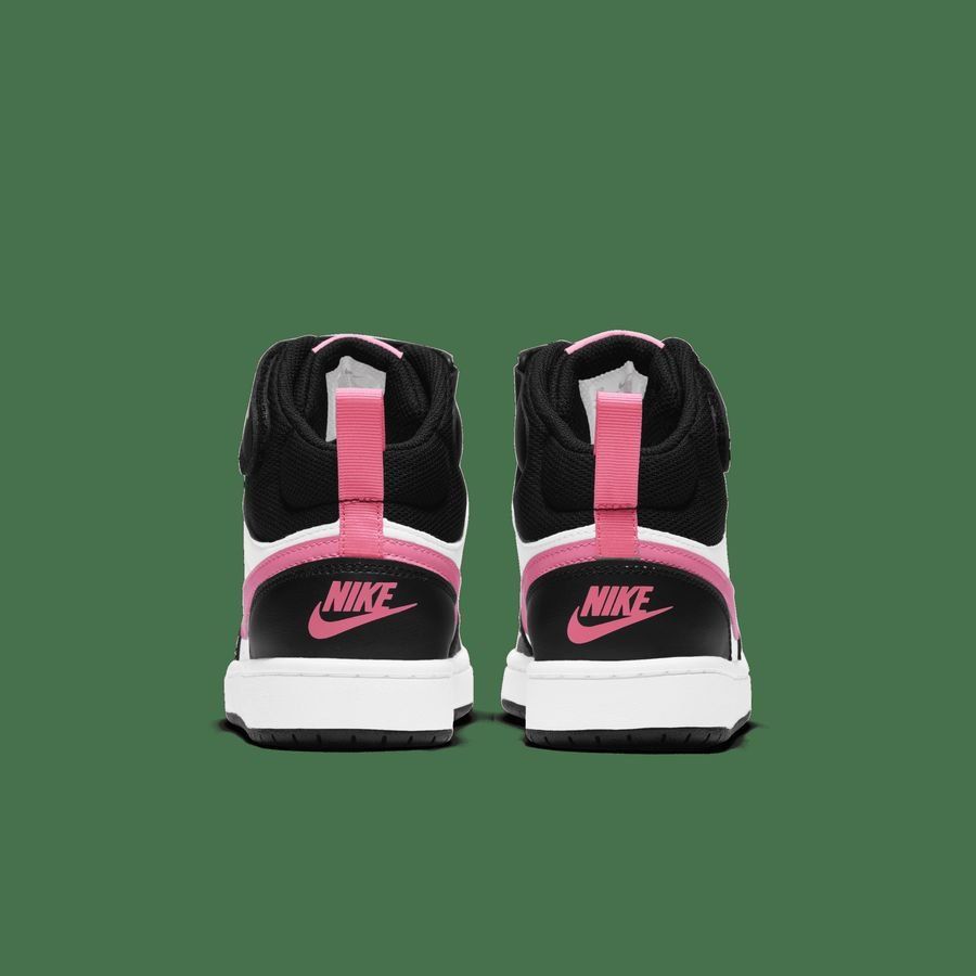 Nike Court Borough Mid 2 Big Kids' BLACK/SUNSET PULSE-WHITE