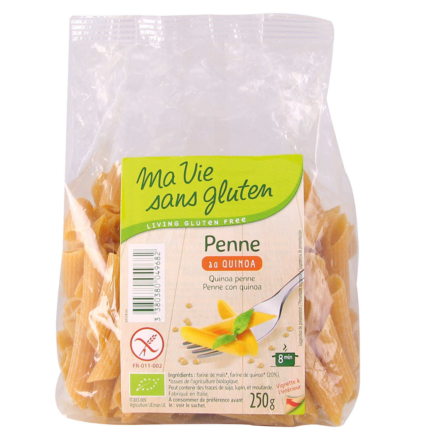 Penne au Quinoa - pâtes bio sans gluten