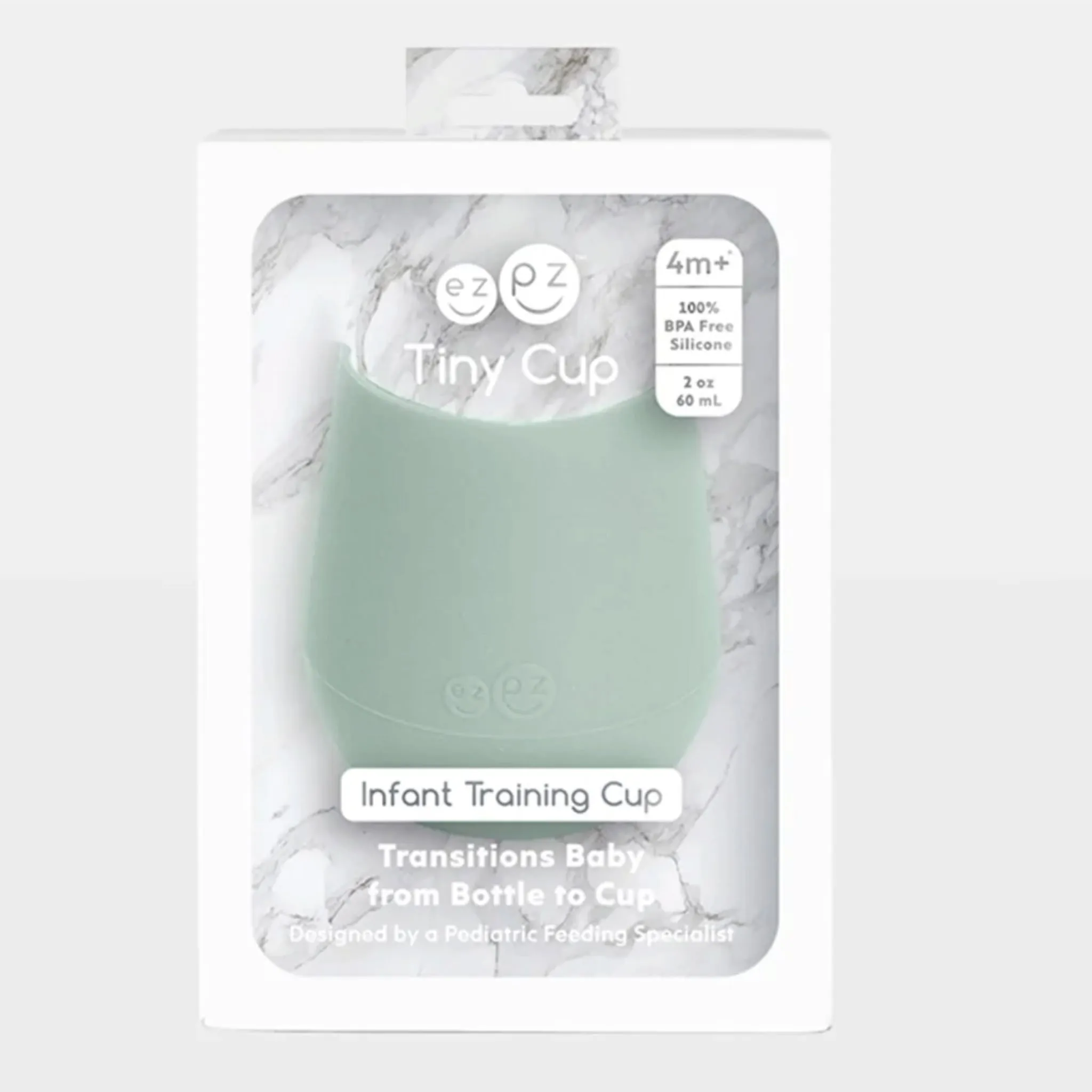 EZ PZ Fun Verre d'Apprentissage en Silicone Tiny Cup - Sauge
