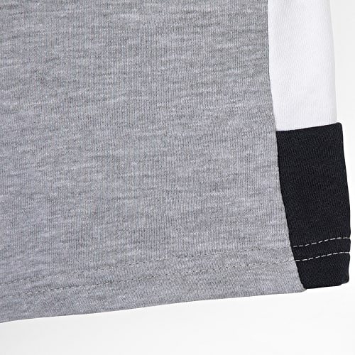 Short Jogging Enfant Logo Blocking Gris Chiné